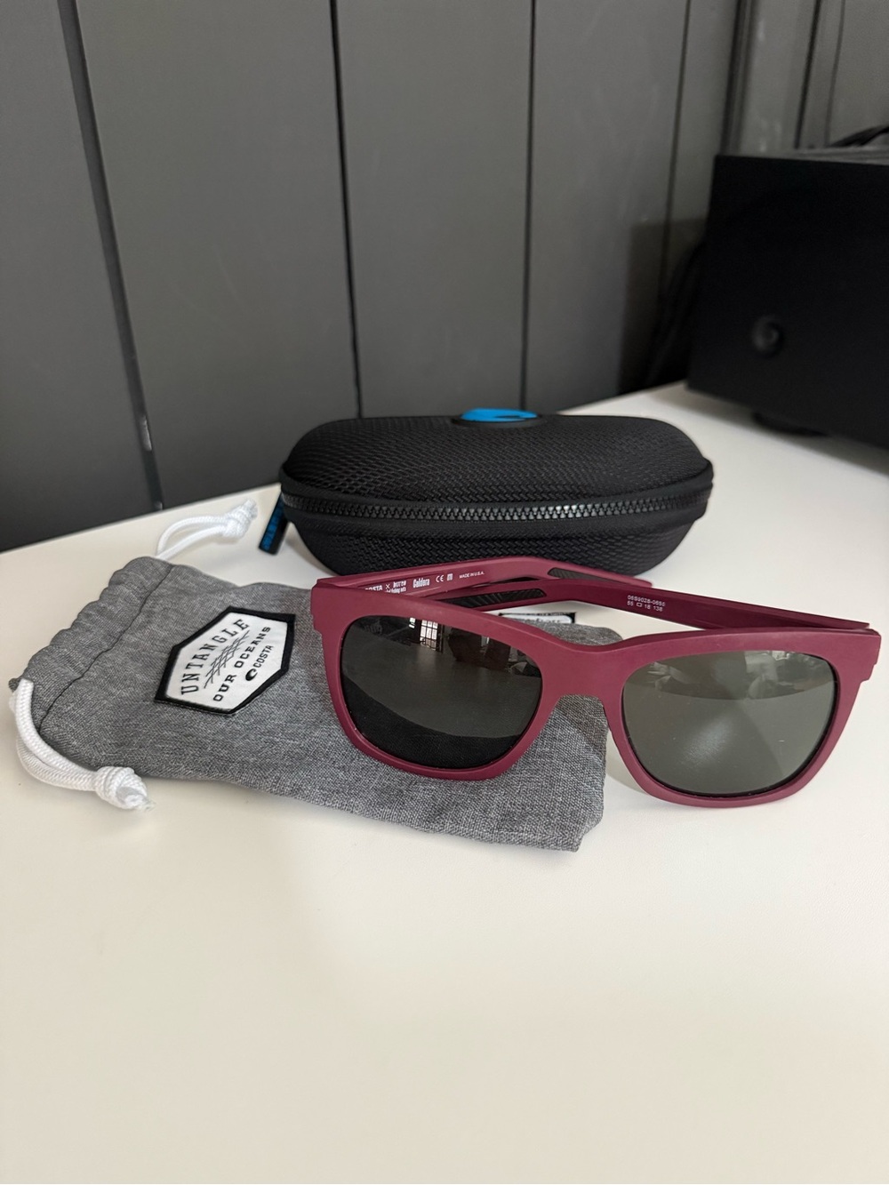Costa Matte Plum Polarized  Sunglasses with Case